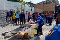Simulasi kebakaran di Lapas Kelas IIB Pati. Foto: Doni Suntana