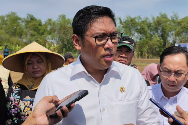 Wakil Menteri Pertanian (Wamentan) RI, Sudaryono, saat kunker ke Kabupaten Pati, Provinsi Jawa Tengah, Jumat (4/10/2024). Foto: Jawanews.id/Bang Horor 