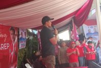 Ketua Umum (Ketum) Partai Solidaritas Indonesia (PSI), Kaesang Pangarep di Pati. Foto: Bang Horor