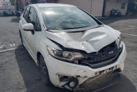 Barang bukti mobil Honda jazz yang mengakibatkan korban tewas di cengkalsewu kec. Sukolilo pati